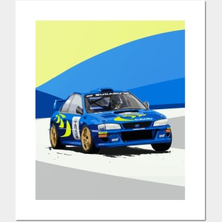 Colin McRae Burns Art WRC Impreza STi Posters and Art